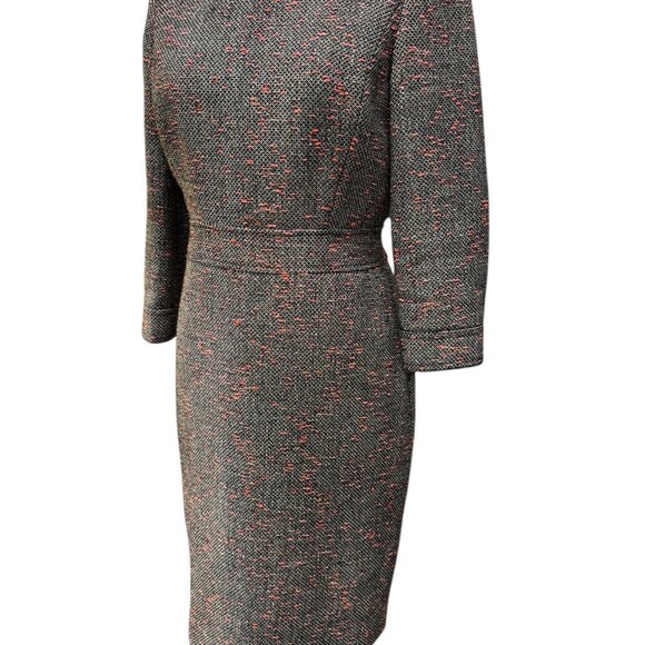 J.Crew Women’s Grey & Orange Tweed Sheath Dress – Size 8 - Picture 4 of 5
